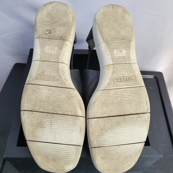 The Flexx Front Row Open Toe Leather Sandals Black Vacchetta 9 - Picture 10 of 14